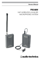 Audio Technica PRO-88W - Owners Manual 